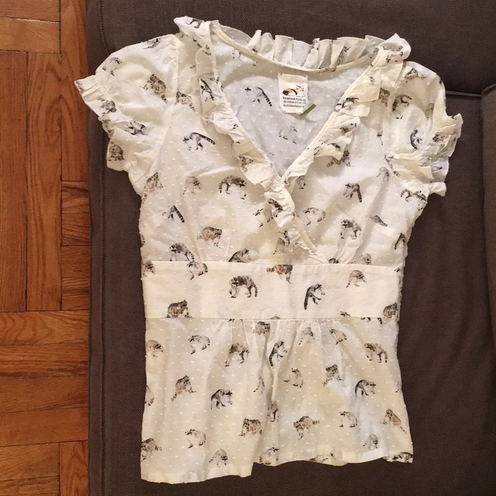 Anthropologie Racoon Blouse